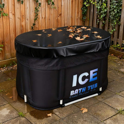 Ice Bath Pro YVRAK – Baignoire de glace gonflable portable, design ovale 105cm, isolation 360° pour athlètes