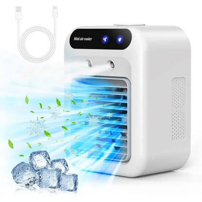 Climatiseur Mobile – Silencieux – 500 ml – 2 Vitesses – Rechargeable USB