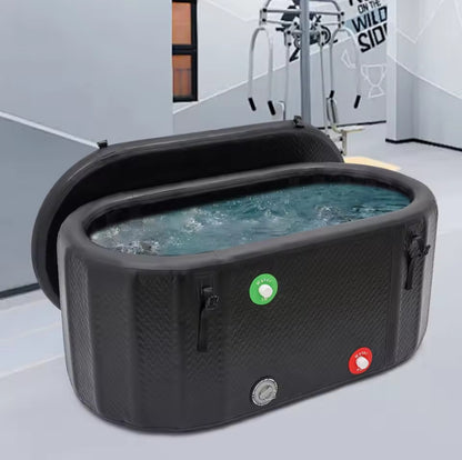 Ice Bath XL YVRAK – Baignoire de glace gonflable 370L vue de face, design ovale spacieux pour athlètes